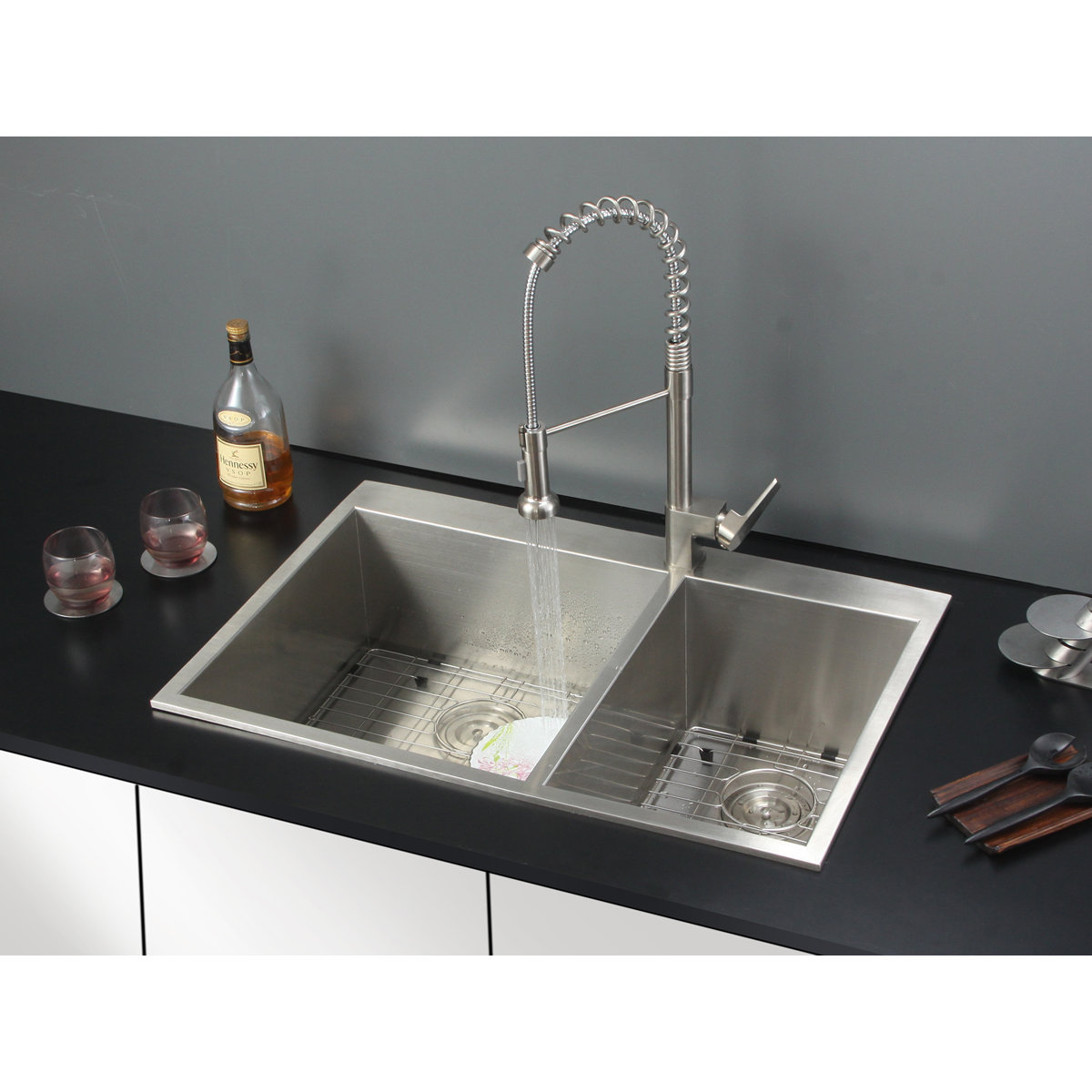 Ruvati 33" x 22" Dropin Kitchen Sink with Faucet & Reviews Wayfair